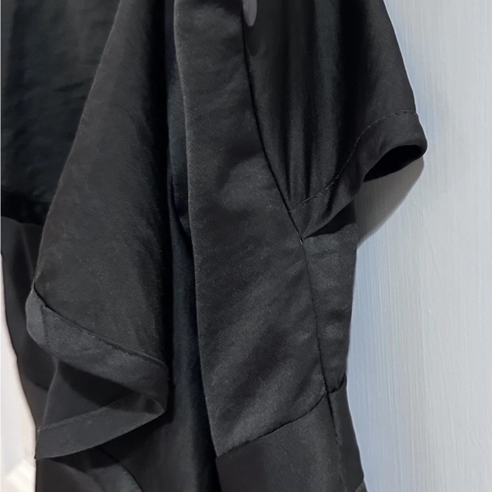 BCBGeneration One Shoulder Ruffled Dark Olive Dre… - image 5